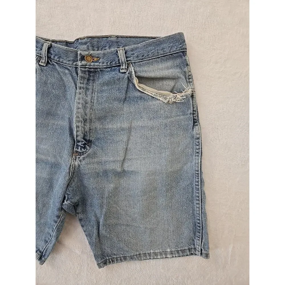 Wrangler Vtg 90s Authentic Western Denim Shorts Mens Sz 36 Jorts Workwear USA